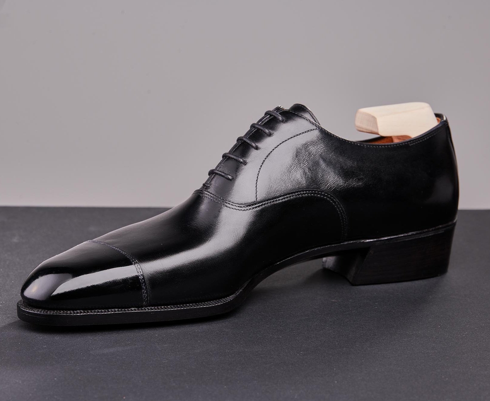Korbinian Ludwig Heß Berlin schwarz French Derby Maßschuh