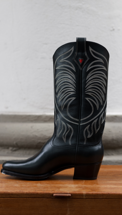 Korbinian Ludwig Heß Berlin Schwarz Cowboystiefel Maßschuh