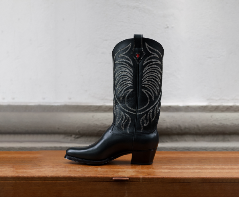 Korbinian Ludwig Heß Berlin schwarz Cowboystiefel Maßschuh