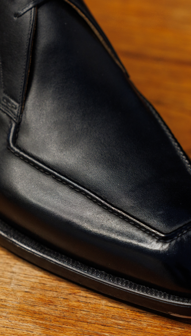 Korbinian Ludwig Heß Berlin schwarz French Derby Maßschuh