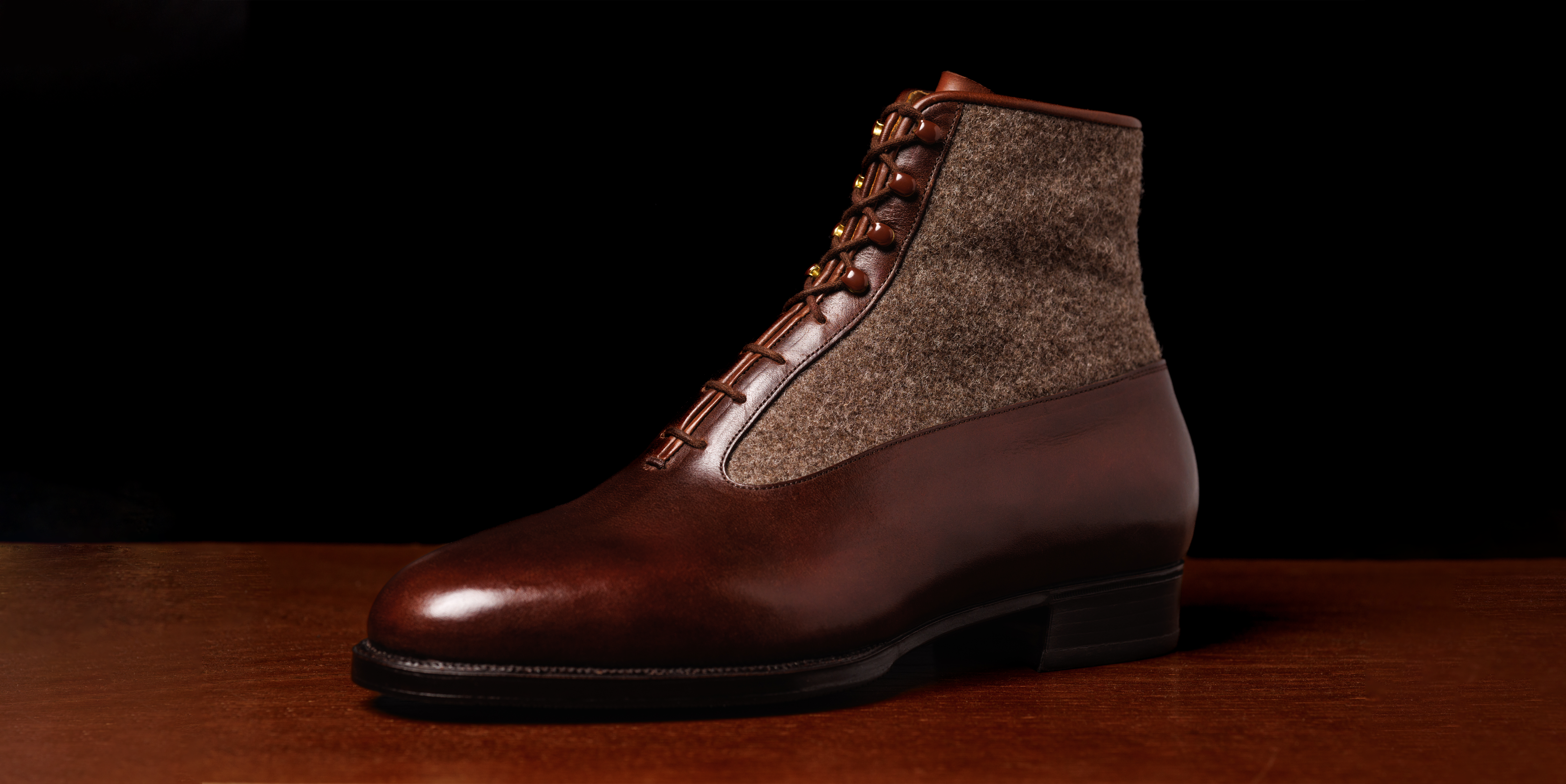 Korbinian Ludwig Heß Berlin Braun Oxford Stiefelette Maßschuh